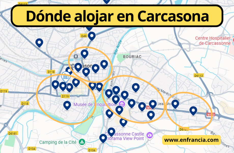 Dónde alojarse en Carcasona: Mejores Zonas y Hoteles