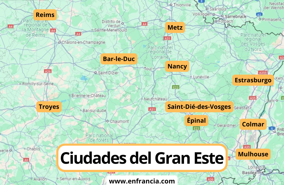 Ciudades de Gran Este que visitar