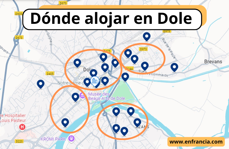 Dónde alojarse en Dole, Francia: Mejores Zonas y Hoteles