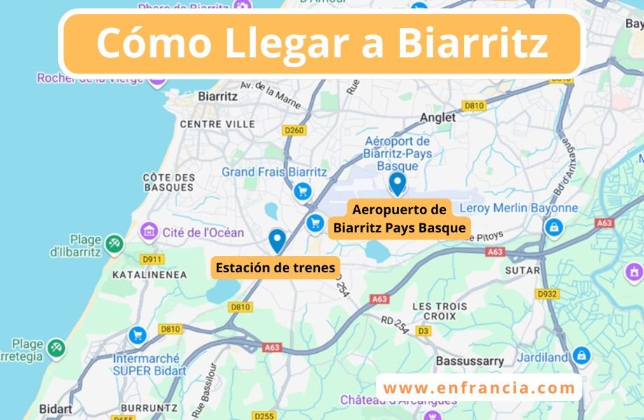 Cómo Llegar a Biarritz: en avión, tren, coche y bus
