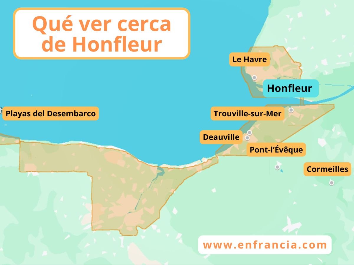 Qué ver cerca de Honfleur en tren o coche