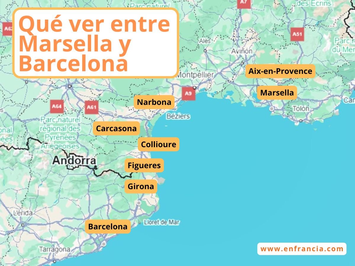 Qué ver entre Marsella y Barcelona: Ruta tren o coche