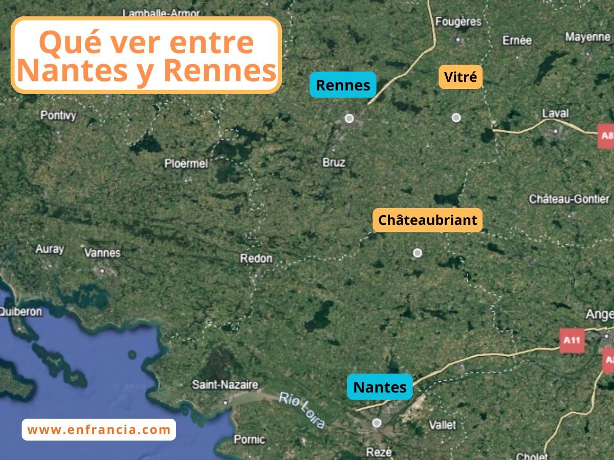 Qué ver entre Nantes y Rennes: Ruta e Itinerario