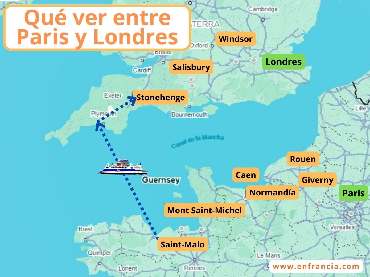 Qué ver entre París y Londres: Ruta en tren o coche