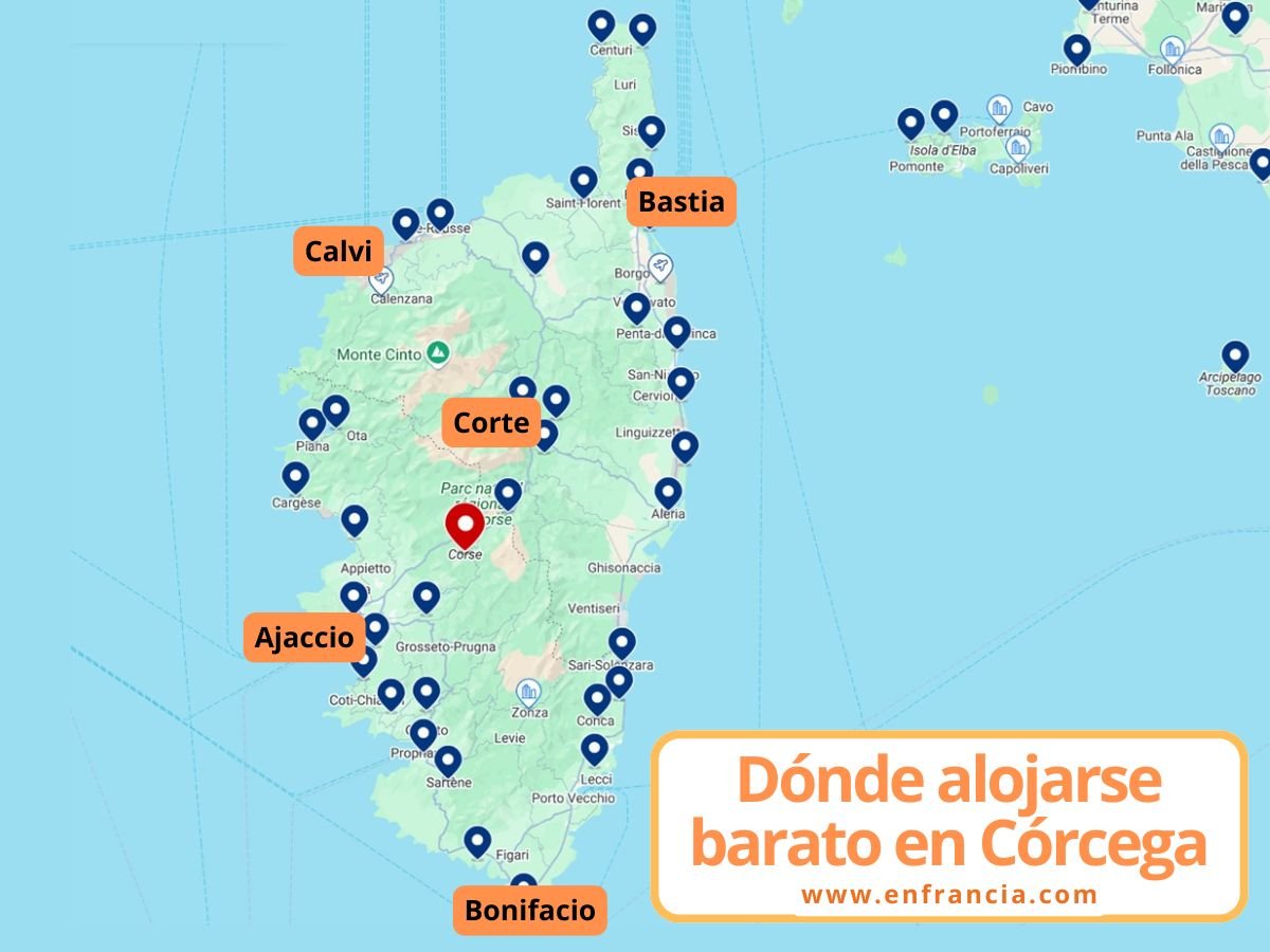 Dónde alojarse BARATO en Córcega: mejores zonas y alojamientos económicos