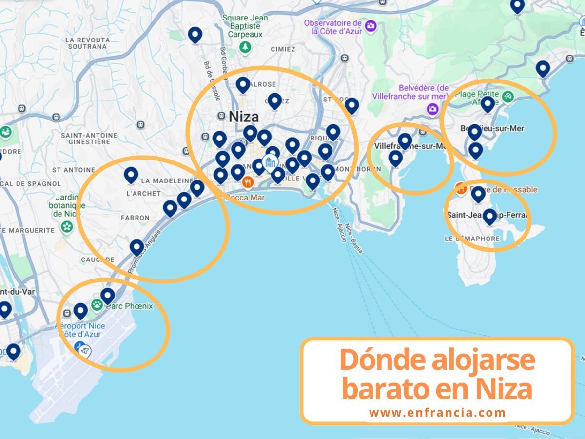 Dónde alojarse BARATO en Niza: zonas y hoteles económicos