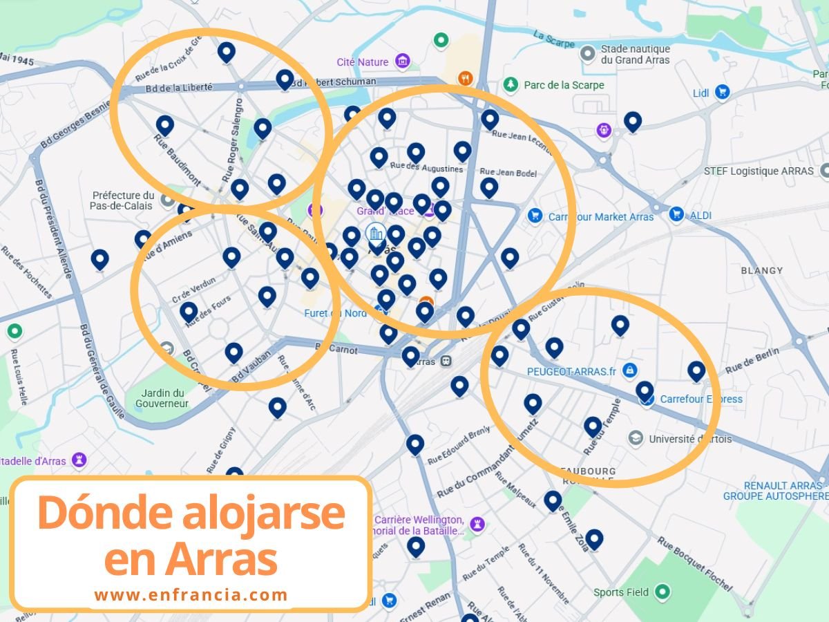 Dónde alojarse en Arras: mejores zonas y hoteles