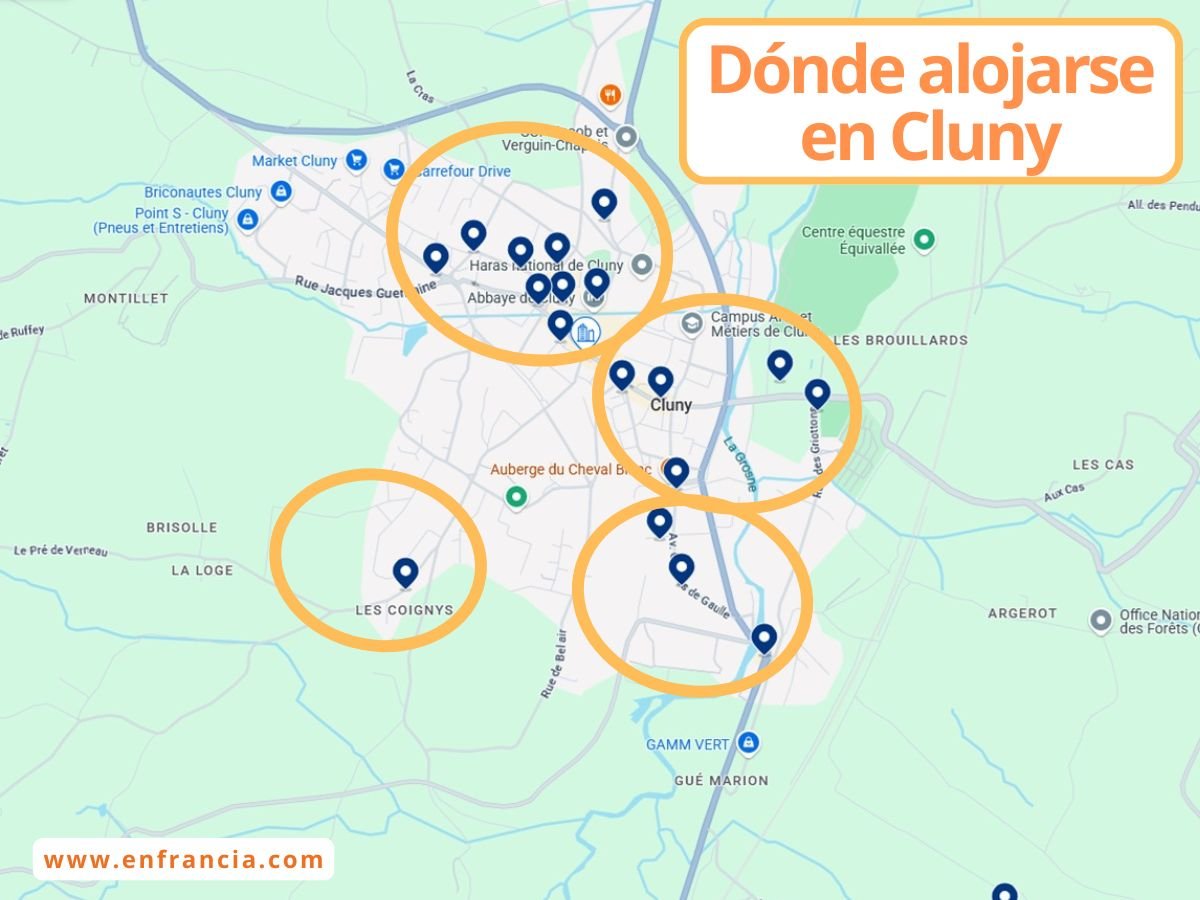 Dónde alojarse en Cluny: mejores zonas y hoteles