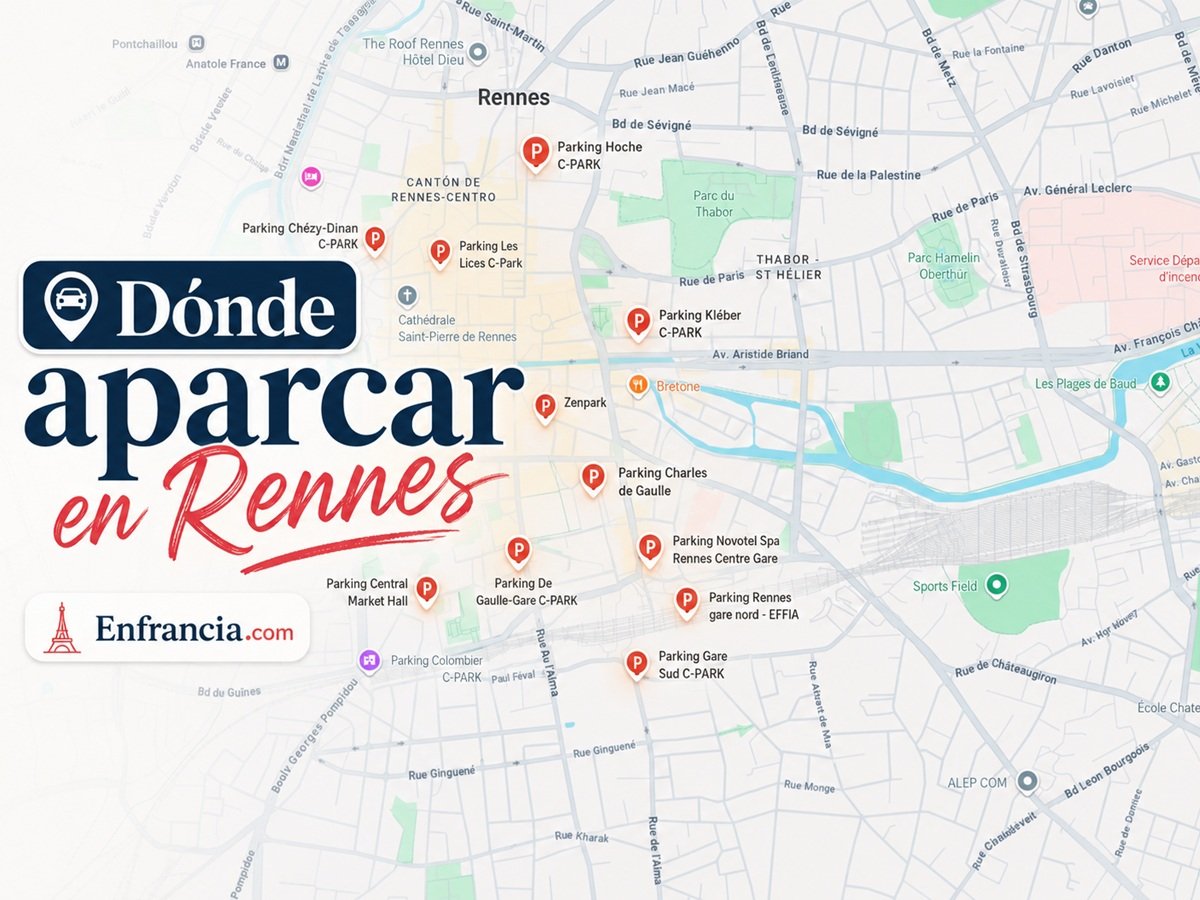 Dónde aparcar en Rennes: gratis, de pago, parkings relais y consejos