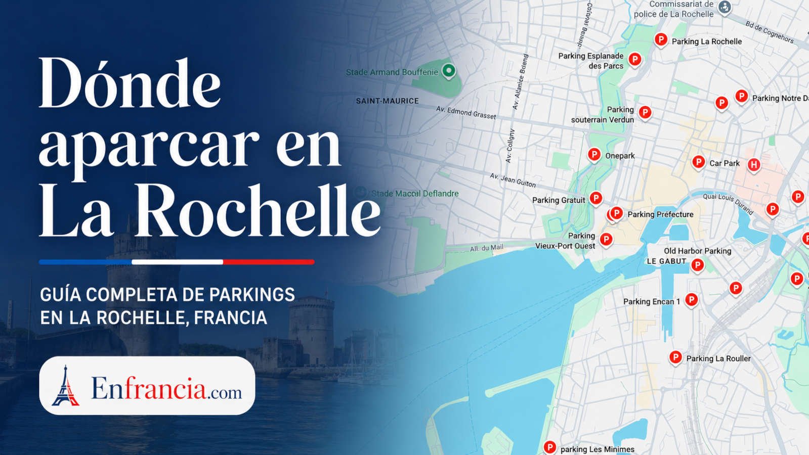 Dónde aparcar en La Rochelle: gratis, de pago, parkings relais y consejos