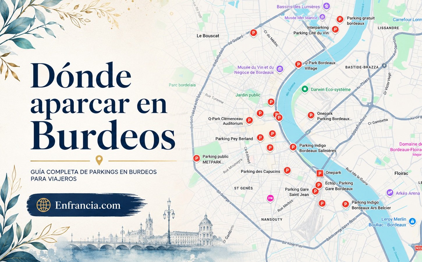 Dónde aparcar en Burdeos: gratis, de pago, parkings relais y consejos